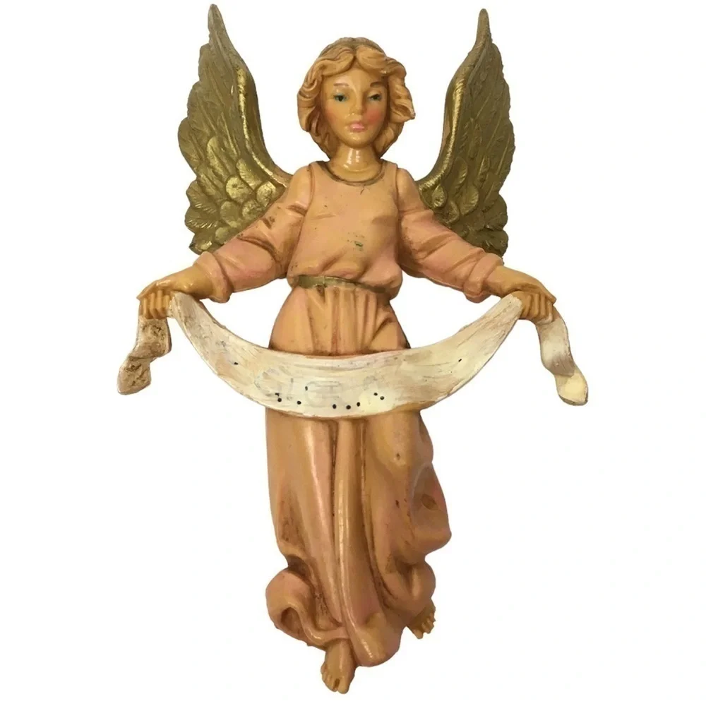 VINTAGE 80s Fontanini Nativity Figurine Angel Gloria 13 Depose Italy 1983